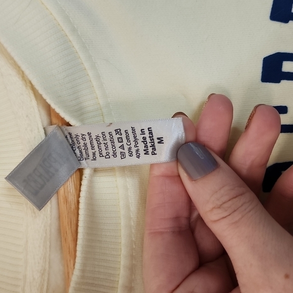 U.S. Apparel Ft. Lauderdale Soft Pastel Yellow Crewneck Sweatshirt - Picture 4 of 6